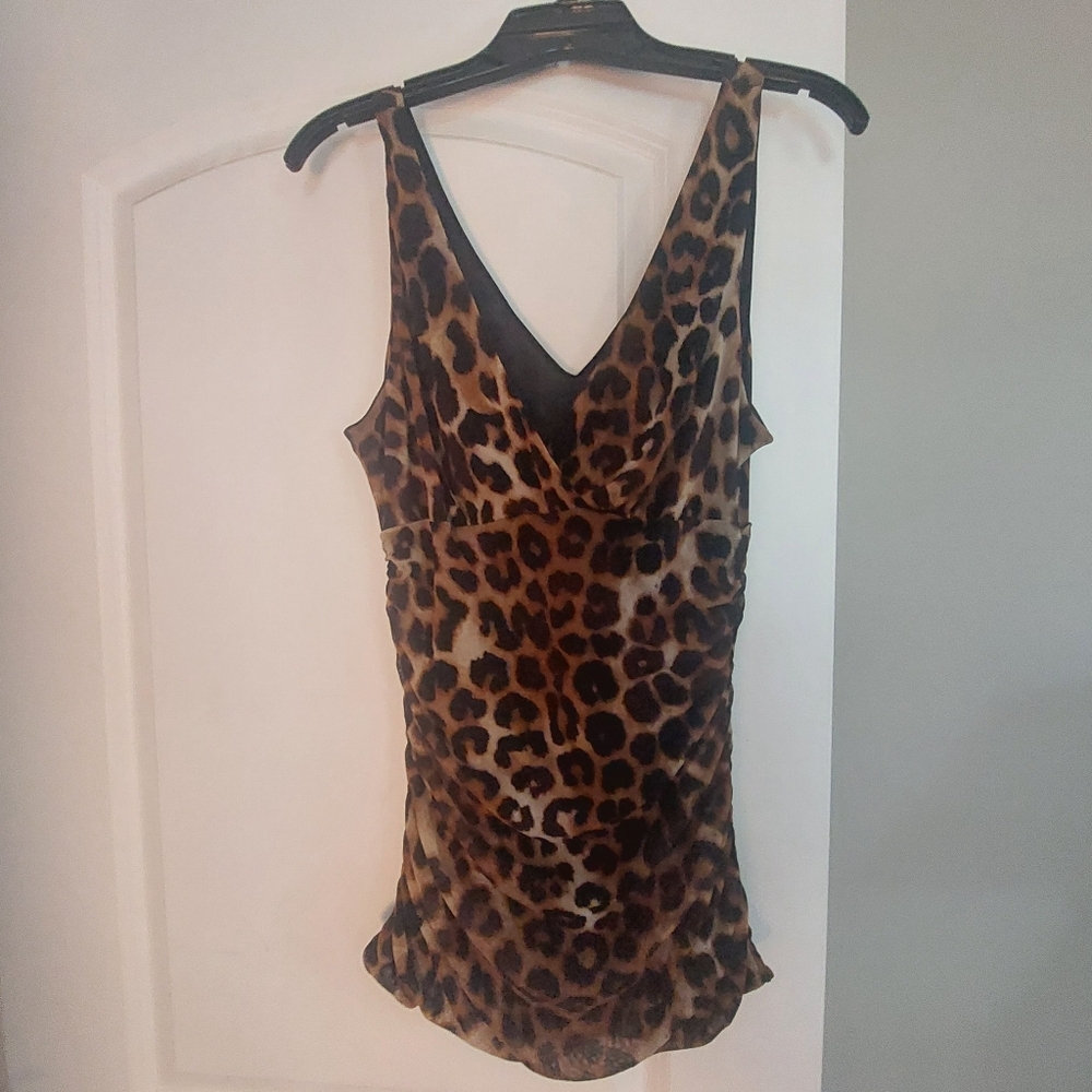 Express - leopard sleeveless top